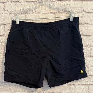 Polo Ralph Lauren men’s large bathing suit swim trunks unlined navy blue pony